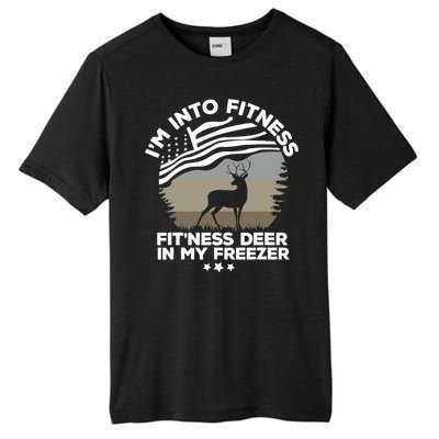 IM Into Fitness FitNess Deer In My Freezer Deer Flag Tall Fusion ChromaSoft Performance T-Shirt