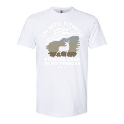 IM Into Fitness FitNess Deer In My Freezer Deer Flag Softstyle CVC T-Shirt