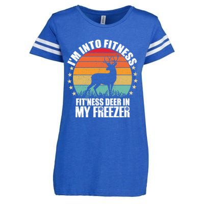 IM Into Fitness FitNess Deer In My Freezer Hunting Husband Enza Ladies Jersey Football T-Shirt