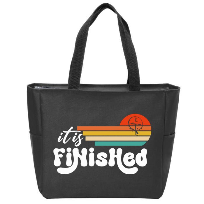 It Is Finished For Easter Jesus Easter He Is Risen Funny Christian Zip Tote Bag