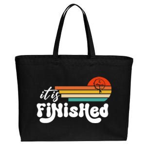 It Is Finished For Easter Jesus Easter He Is Risen Funny Christian Cotton Canvas Jumbo Tote