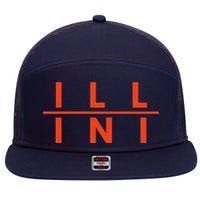 Illinois Il Fans 7 Panel Mesh Trucker Snapback Hat