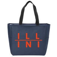Illinois Il Fans Zip Tote Bag