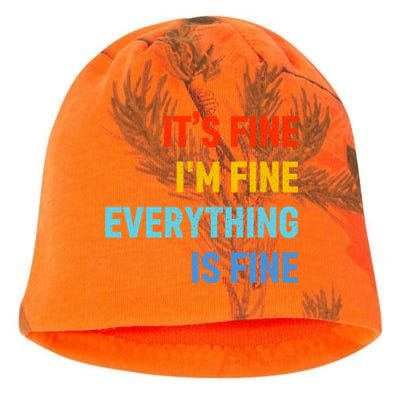 I'm It's Fine Great Gift Passive Aggressive Funny Everything Is Fine Gift Kati - Camo Knit Beanie