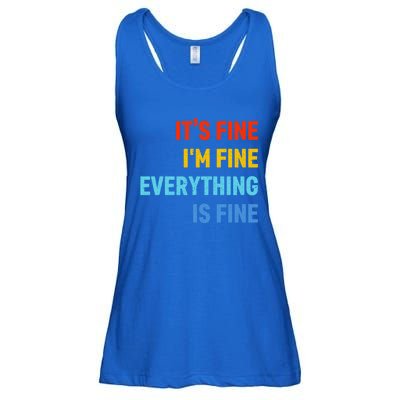 I'm It's Fine Great Gift Passive Aggressive Funny Everything Is Fine Gift Ladies Essential Flowy Tank