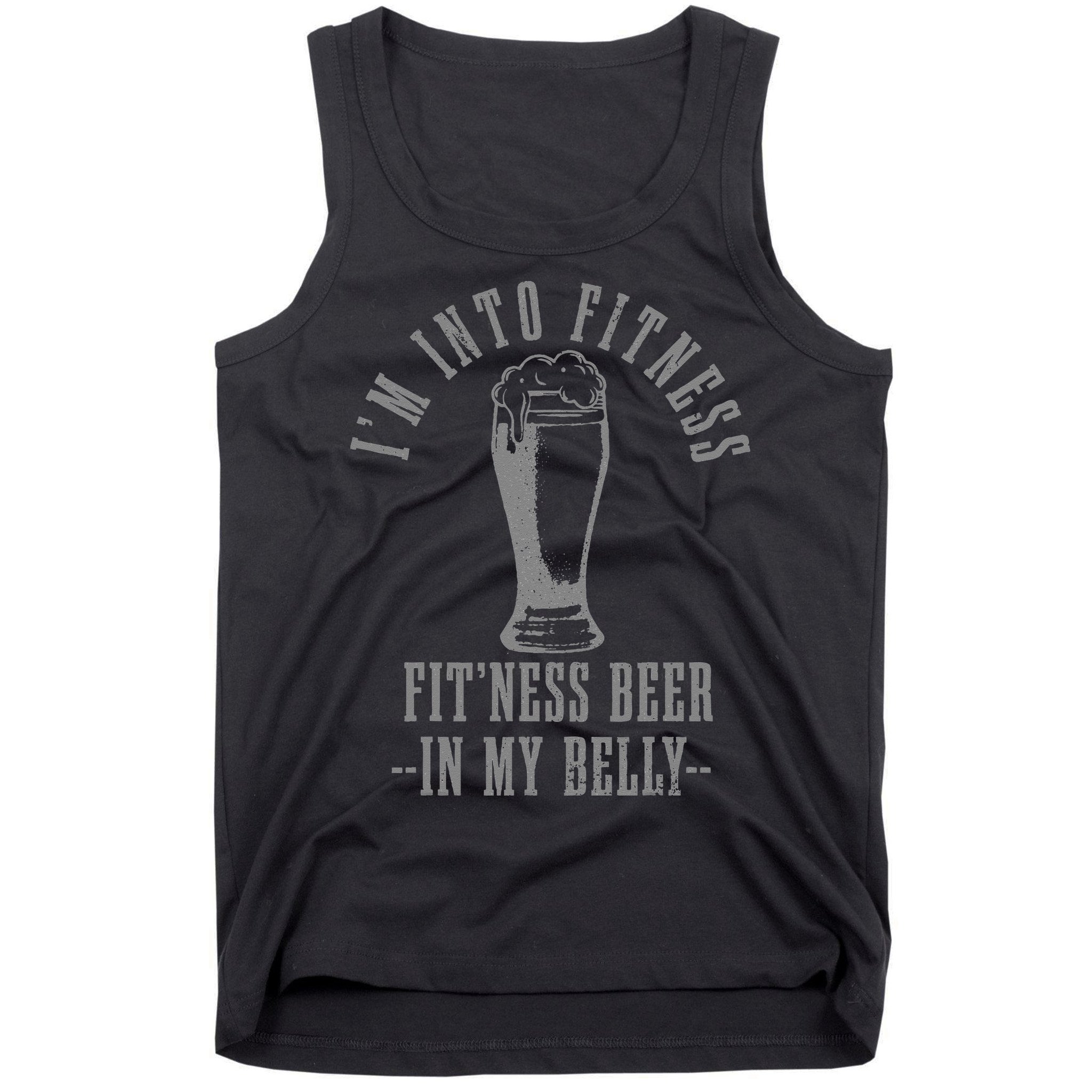 Im Into Fitness Fitness Beer In My Belly Funny Drinking Tank Top