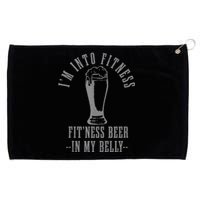 Im Into Fitness Fitness Beer In My Belly Funny Drinking Grommeted Golf Towel