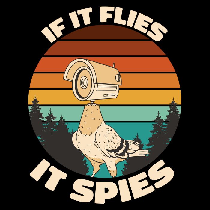 If It Flies It Spies Bird Watcher Government Spying Long Sleeve Shirt