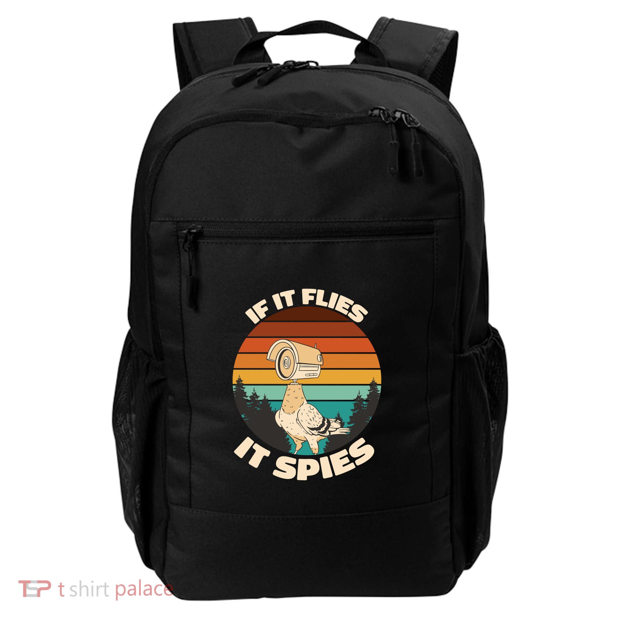 If It Flies It Spies Bird Watcher Government Spying Backpack
