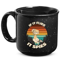 If It Flies It Spies Bird Watcher Government Spying 15oz Campfire Ceramic Mug