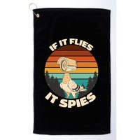 If It Flies It Spies Bird Watcher Government Spying Golf Towel