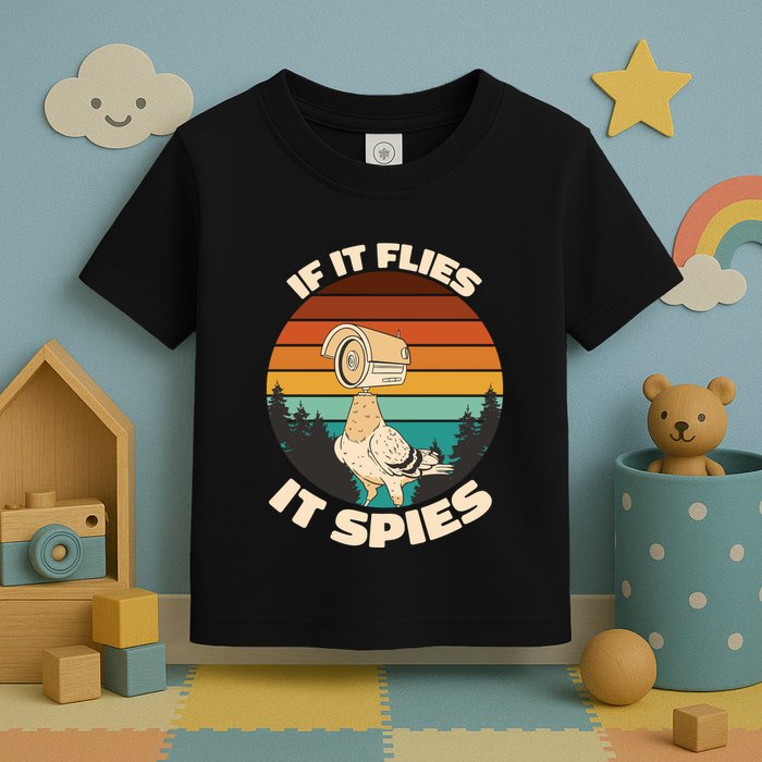 If It Flies It Spies Bird Watcher Government Spying Toddler T-Shirt