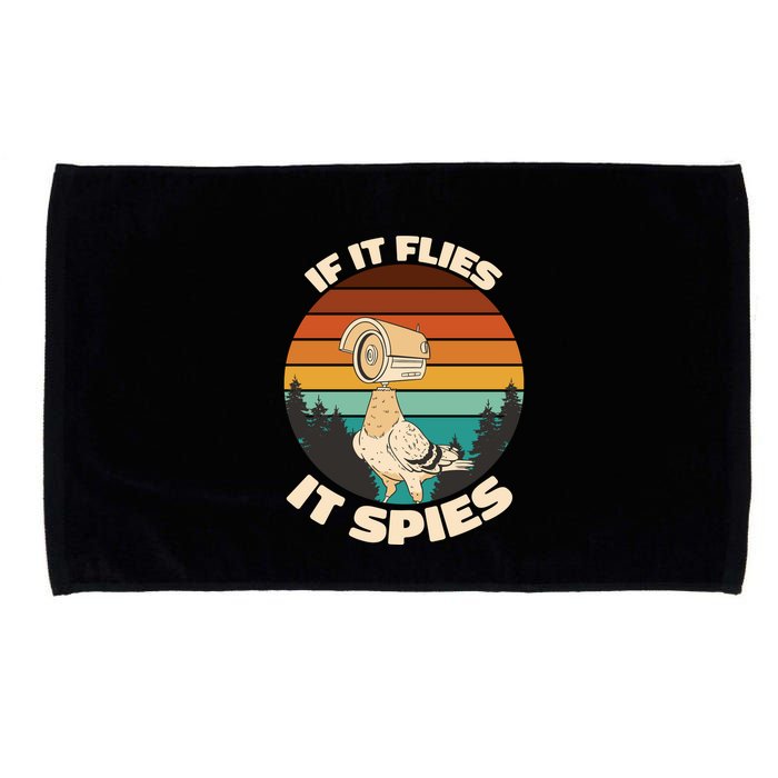 If It Flies It Spies Bird Watcher Government Spying Microfiber Hand Towel