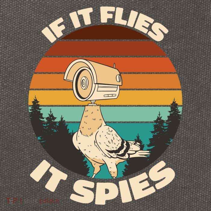 If It Flies It Spies Bird Watcher Government Spying Cotton Canvas Backpack
