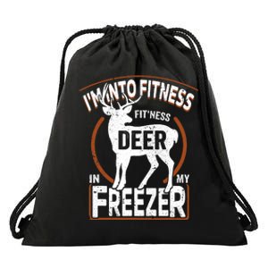 IM Into Fitness Deer Freezer Funny Dad Hunter Deer Hunting Drawstring Bag