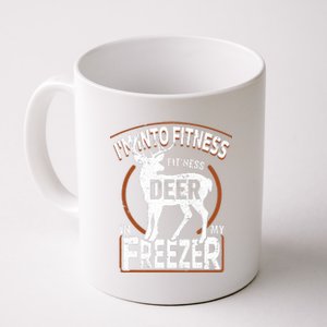 IM Into Fitness Deer Freezer Funny Dad Hunter Deer Hunting Coffee Mug