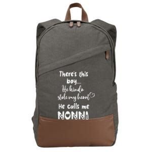 Italy Italian Grandma Grandmother This Calls Me Nonni Cotton Canvas Backpack