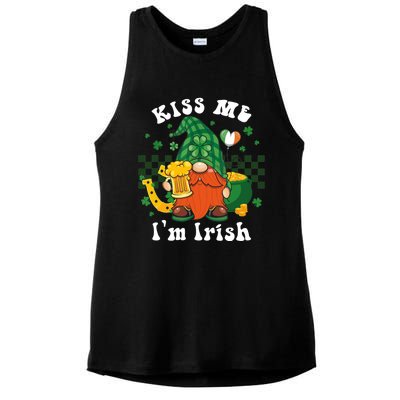 I'm Irish Gnome Beer Lovers St Patrick's Day Tee Ladies PosiCharge Tri-Blend Wicking Tank