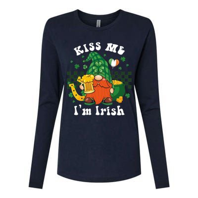 I'm Irish Gnome Beer Lovers St Patrick's Day Tee Womens Cotton Relaxed Long Sleeve T-Shirt