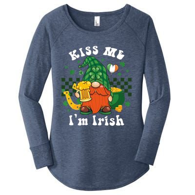 I'm Irish Gnome Beer Lovers St Patrick's Day Tee Women's Perfect Tri Tunic Long Sleeve Shirt