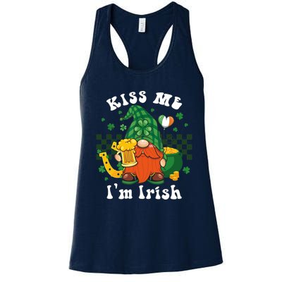 I'm Irish Gnome Beer Lovers St Patrick's Day Tee Women's Racerback Tank