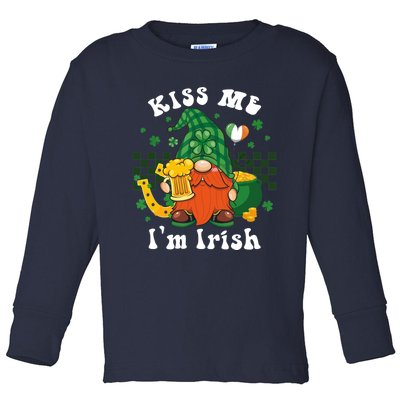 I'm Irish Gnome Beer Lovers St Patrick's Day Tee Toddler Long Sleeve Shirt