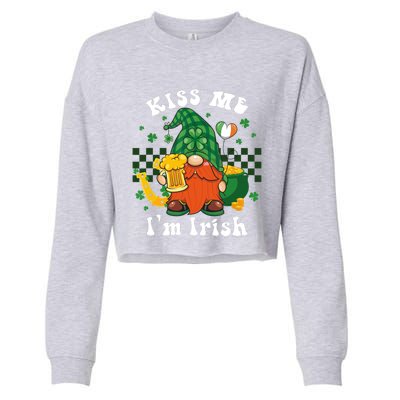 I'm Irish Gnome Beer Lovers St Patrick's Day Tee Cropped Pullover Crew