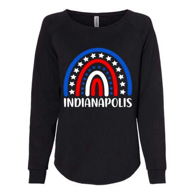 Indianapolis Indiana Gift I Love Indianapolis Funny Gift Womens California Wash Sweatshirt