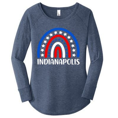 Indianapolis Indiana Gift I Love Indianapolis Funny Gift Women's Perfect Tri Tunic Long Sleeve Shirt