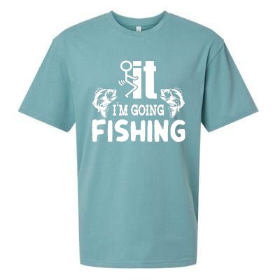 It IM Going Fishing Funny Fisherman People Sueded Cloud Jersey T-Shirt