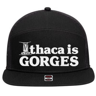 Ithaca Is Gorges 7 Panel Mesh Trucker Snapback Hat