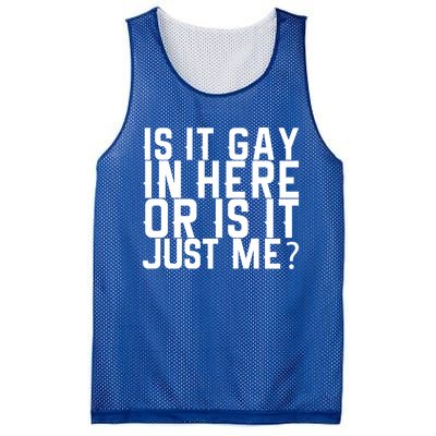 Is It Gay In Here Or Is It Just Me Gift Mesh Reversible Basketball Jersey Tank