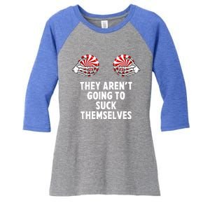 It Isnt Going To Suck Itself Funny Couple Christmas Costume Gift Women's Tri-Blend 3/4-Sleeve Raglan Shirt