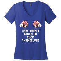 It Isnt Going To Suck Itself Funny Couple Christmas Costume Gift Women's V-Neck T-Shirt