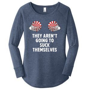 It Isnt Going To Suck Itself Funny Couple Christmas Costume Gift Women's Perfect Tri Tunic Long Sleeve Shirt