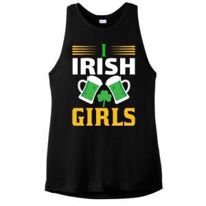 I Irish Girls Ladies PosiCharge Tri-Blend Wicking Tank