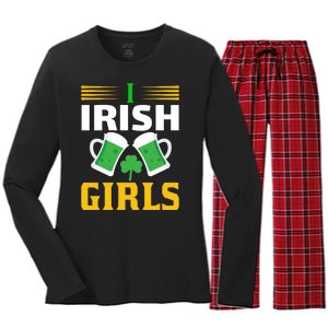 I Irish Girls Women's Long Sleeve Flannel Pajama Set 