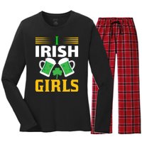 I Irish Girls Women's Long Sleeve Flannel Pajama Set 