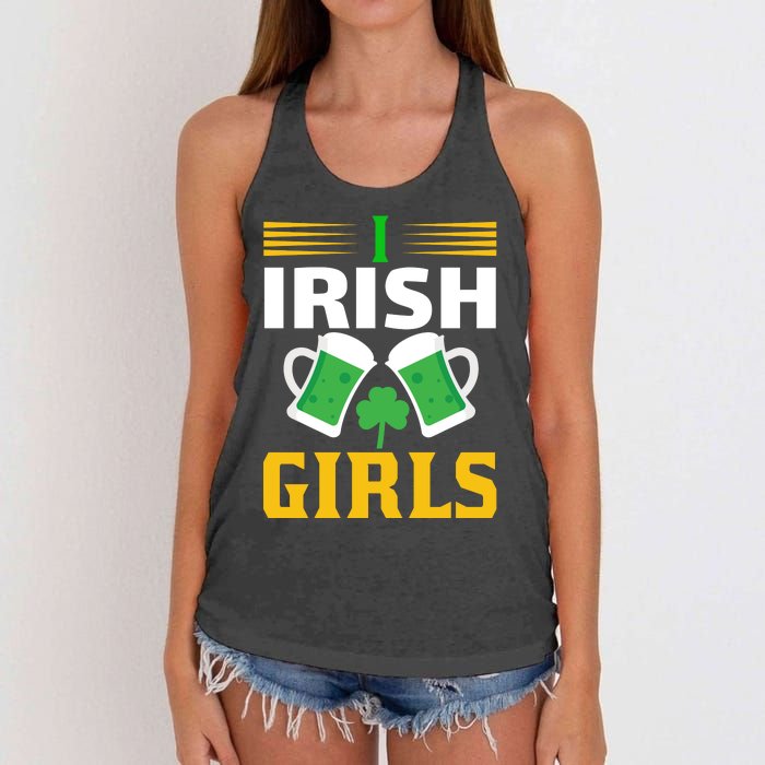 I Irish Girls Women's Knotted Racerback Tank