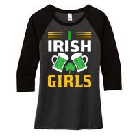 I Irish Girls Women's Tri-Blend 3/4-Sleeve Raglan Shirt