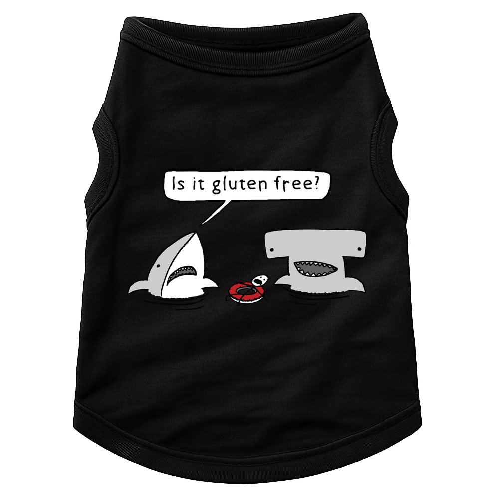 Is It Gluten Free Two Sharks Graphic Doggie Tank