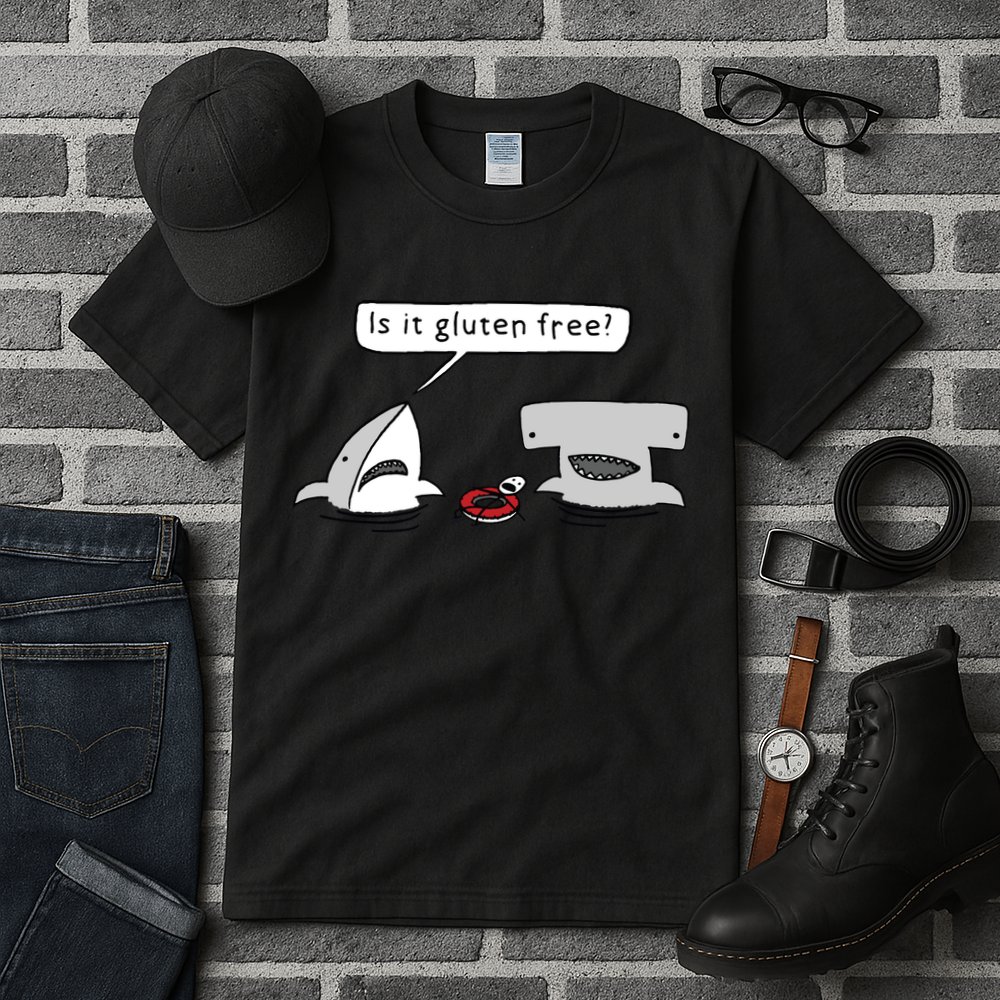 Is It Gluten Free Two Sharks Graphic Tall T-Shirt