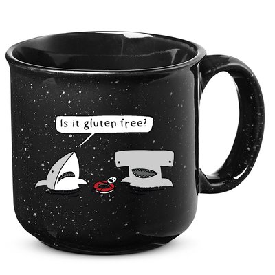 Is It Gluten Free Two Sharks Graphic 15oz Campfire Ceramic Mug