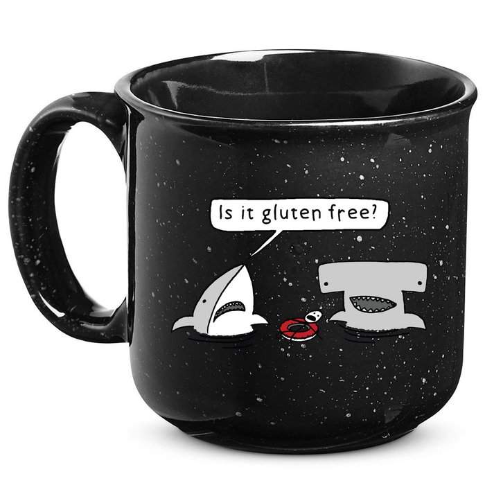 Is It Gluten Free Two Sharks Graphic 15oz Campfire Ceramic Mug