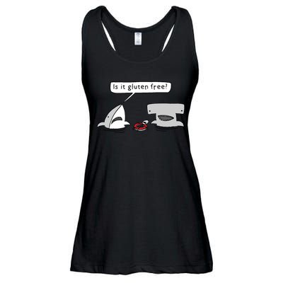 Is It Gluten Free Two Sharks Graphic Ladies Essential Flowy Tank