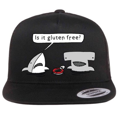 Is It Gluten Free Two Sharks Graphic Flatbill Hat