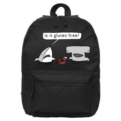Is It Gluten Free Two Sharks Graphic 16 in Basic Backpack