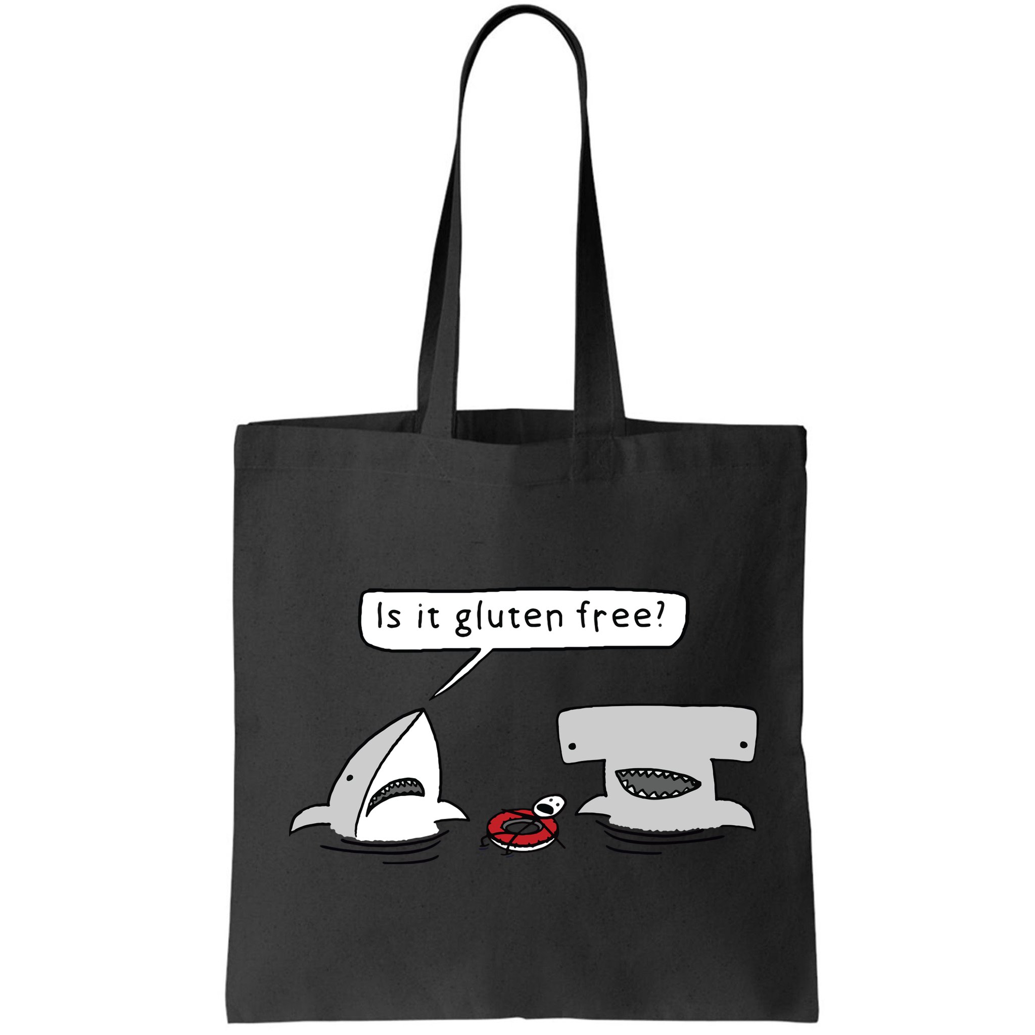 Is It Gluten Free Two Sharks Graphic Bag