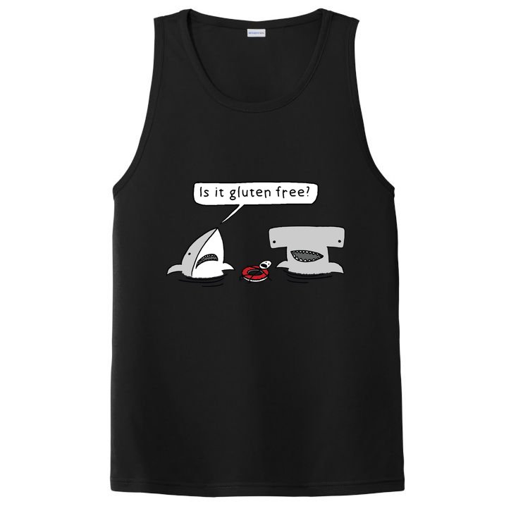 Is It Gluten Free Two Sharks Graphic PosiCharge Competitor Tank