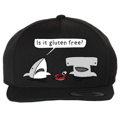 Is It Gluten Free Two Sharks Graphic Wool Snapback Cap